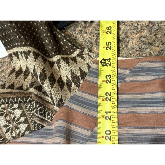 Oddy Shirt Dress 3x Button Down Sweater Sleeves Boho Nordic Isle Striped - Picture 9 of 10